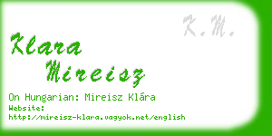 klara mireisz business card