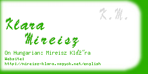 klara mireisz business card